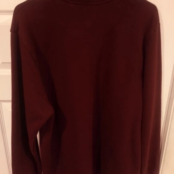 Orvis Fly-Fishing Men's 1/4 Zip Cotton/Polyester Pullover Maroon Large Sweater - Picture 6 of 7
